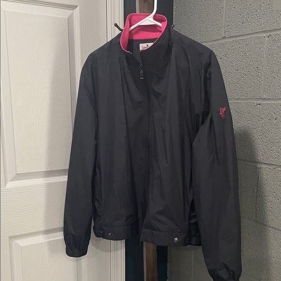 Ashworth Black Jacket with Pink Logo - Picture 1 of 3